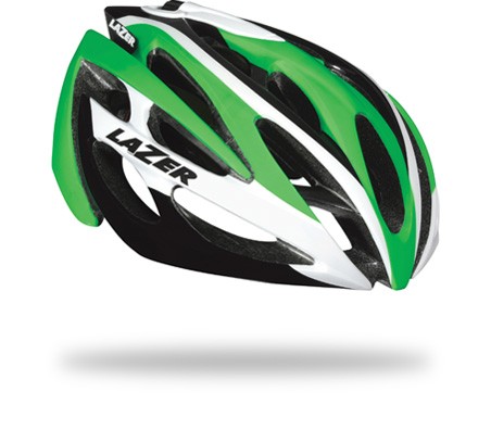 Lazer O2 CE Race helm groen wit heren C2005666108