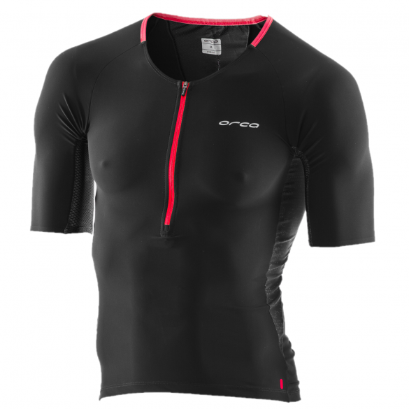 Orca 226 Perform tri jersey korte mouw zwart/rood heren JVDE87