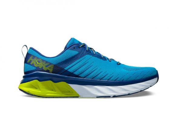 Hoka One One Arahi 3 hardloopschoenen blauw/geel heren 1104097-DBSTB