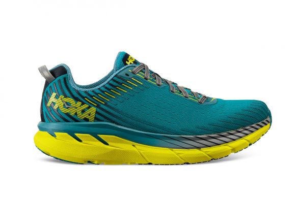 Hoka One One Clifton 5 hardloopschoenen blauw/geel heren 1093755-CSSB
