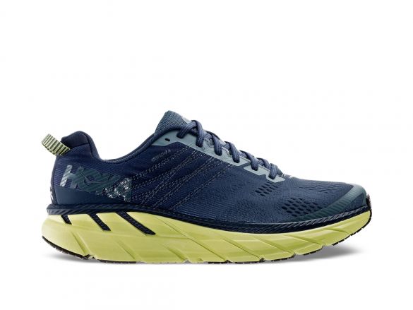 Hoka One One Clifton 6 hardloopschoenen blauw/groen heren 1102872-SWMO-VRR