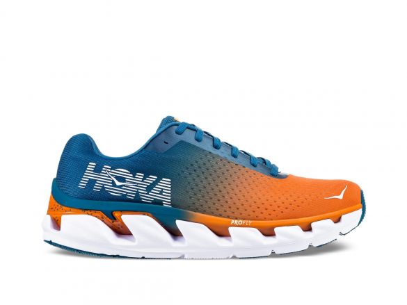 Hoka One One Elevon hardloopschoenen blauw/oranje heren 1019267-CBBM