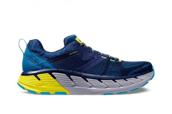 Hoka One One Gaviota 2 hardloopschoenen blauw/geel heren 1099629-BISP