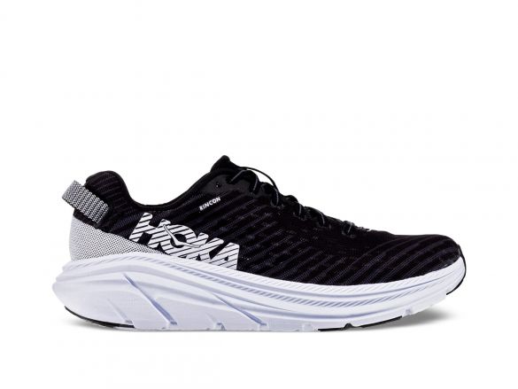 Hoka One One Rincon hardloopschoenen zwart/wit heren 1102874-BWHT-VRR
