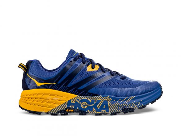 Hoka One One Speedgoat 3 trail hardloopschoenen blauw/geel heren 1099733-GBOG