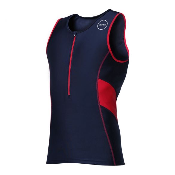Zone3 Activate mouwloos tri top zwart/rood heren TW18MACT108VRR