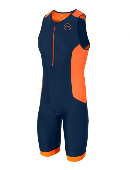 Zone3 Aquaflo plus mouwloos trisuit blauw/oranje heren TS18MAQP113