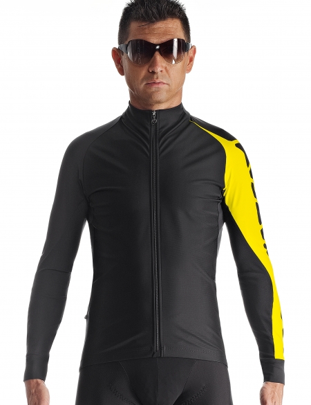 Assos Milleintermediate_evo7 fietsjack zwart/geel heren 113033033