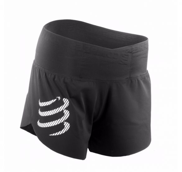 Compressport Racing overshort hardloopbroek zwart dames SHTROW-99