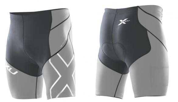 2XU Men's Compression Tri Short + pockets MT1758b MT1758b_stlgry