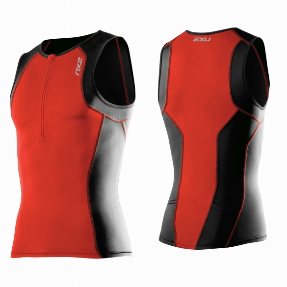 2XU G:2 Active Tri singlet zwart/rood heren MT3107a