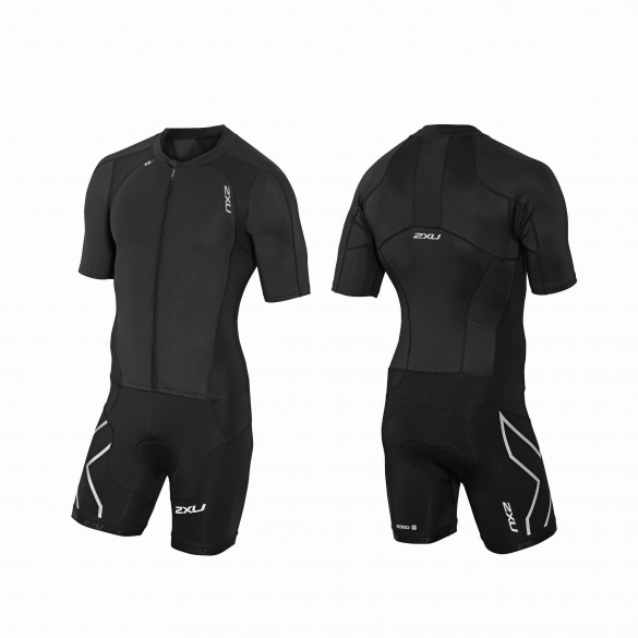 2XU Compression Full Zip sleeved trisuit zwart heren MT3613d