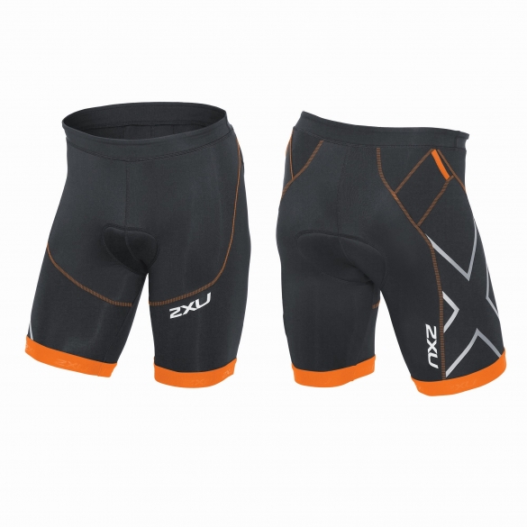 2XU Compression Tri short zwart/oranje heren MT3617b