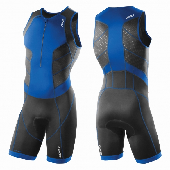2XU Perform Front Zip trisuit zwart/blauw heren MT3858d
