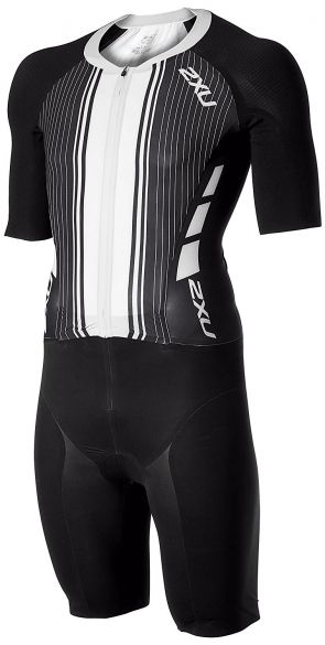 2XU Project X korte mouw trisuit zwart/wit heren MT4834d-BLK/WTG