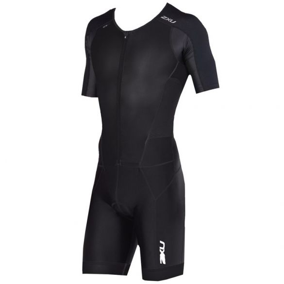 2XU Perform korte mouw trisuit zwart heren 2018 MT4847d-BLK/BLK-VRR