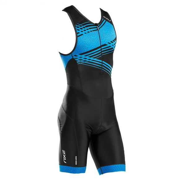 2XU Perform mouwloos trisuit zwart/blauw heren MT5526D-BLK/SBP-VRR