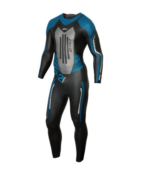 2XU P:2 Propel lange mouw wetsuit zwart/blauw heren MW4990c-BLK/DRB