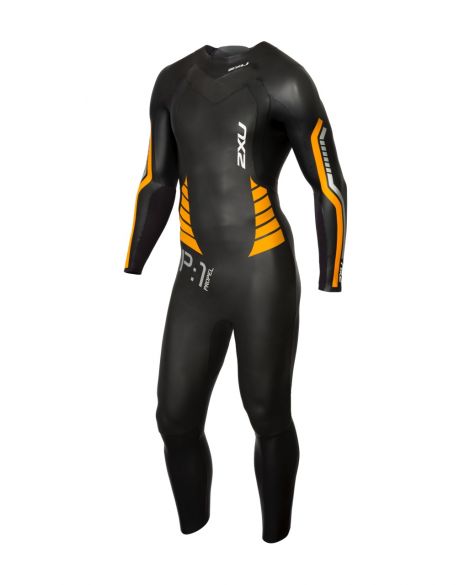 2XU P:1 Propel lange mouw demo wetsuit zwart/oranje heren maat M WGBR143