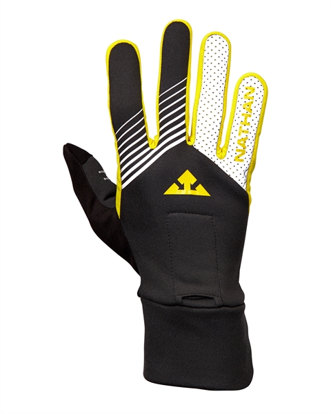 Nathan Bronco hardloophandschoenen zwart/reflectie/geel 00975446