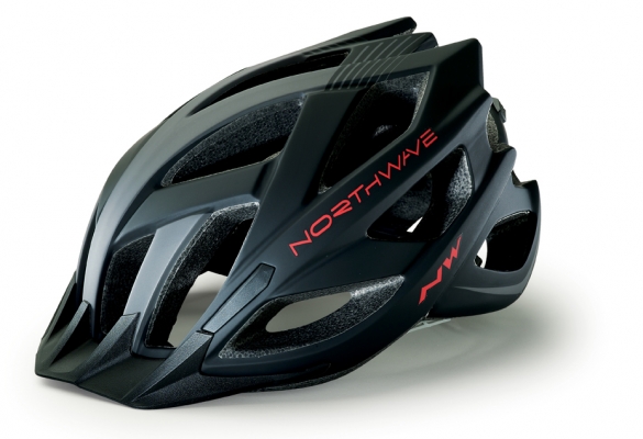 Northwave Scout MTB helm (mat) zwart/rood heren 8614100515