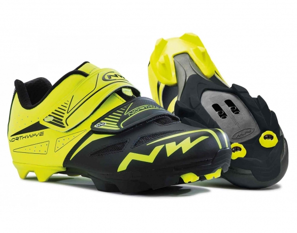 Northwave Spike Evo mountainbikeschoen geel-fluo/zwart heren 8015201241