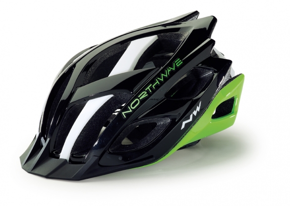 Northwave Storm MTB helm zwart/groen/wit heren 8614100301