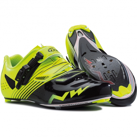 Northwave Torpedo SRS raceschoenen geel-fluo/zwart heren 8014100341