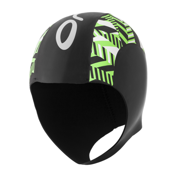 Orca Neopreen swim cap zwart/groen FVAC90
