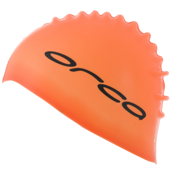 Orca Siliconen badmuts swim cap oranje  DVA0.54