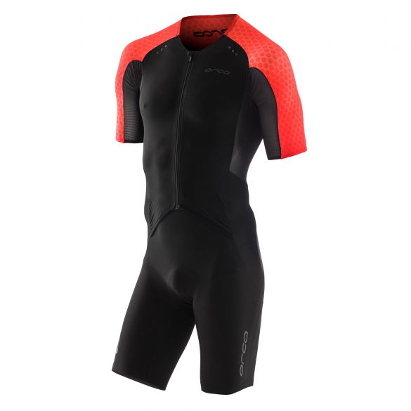Orca dream kona aero race trisuit korte mouwen zwart/rood heren KR1164