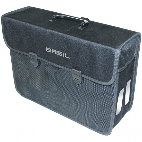 Basil fietstas malaga XL pakaftas 17L zwart BAS17019