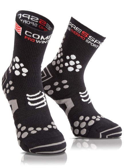 Compressport V2.1 winter trail run sokken zwart LSH10