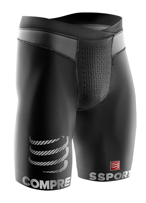 Compressport Run compressie short zwart SHRUNV3-99