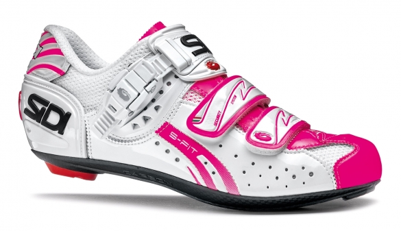 Sidi genius 5 fit carbon vernice raceschoen lucido/wit/roze-fluo dames SIDIGENIUS5LUPI