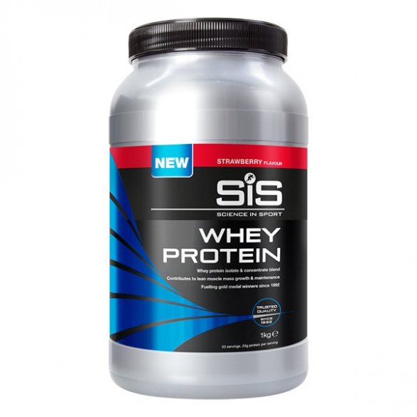 SIS Recoverydrink whey protein pot aardbei 1kg SIS015016