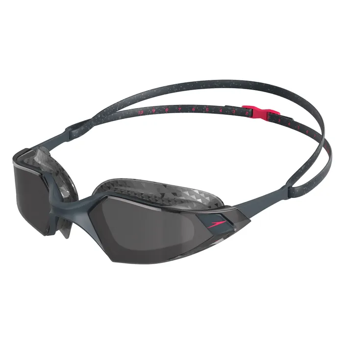 Speedo aquapulse pro zwembril grijs/rood p15 12264D640