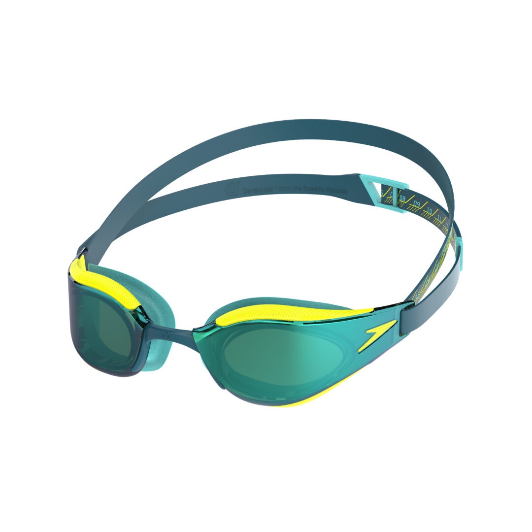 Speedo fastskin hyper elite mirror zwembril geel 1281817218