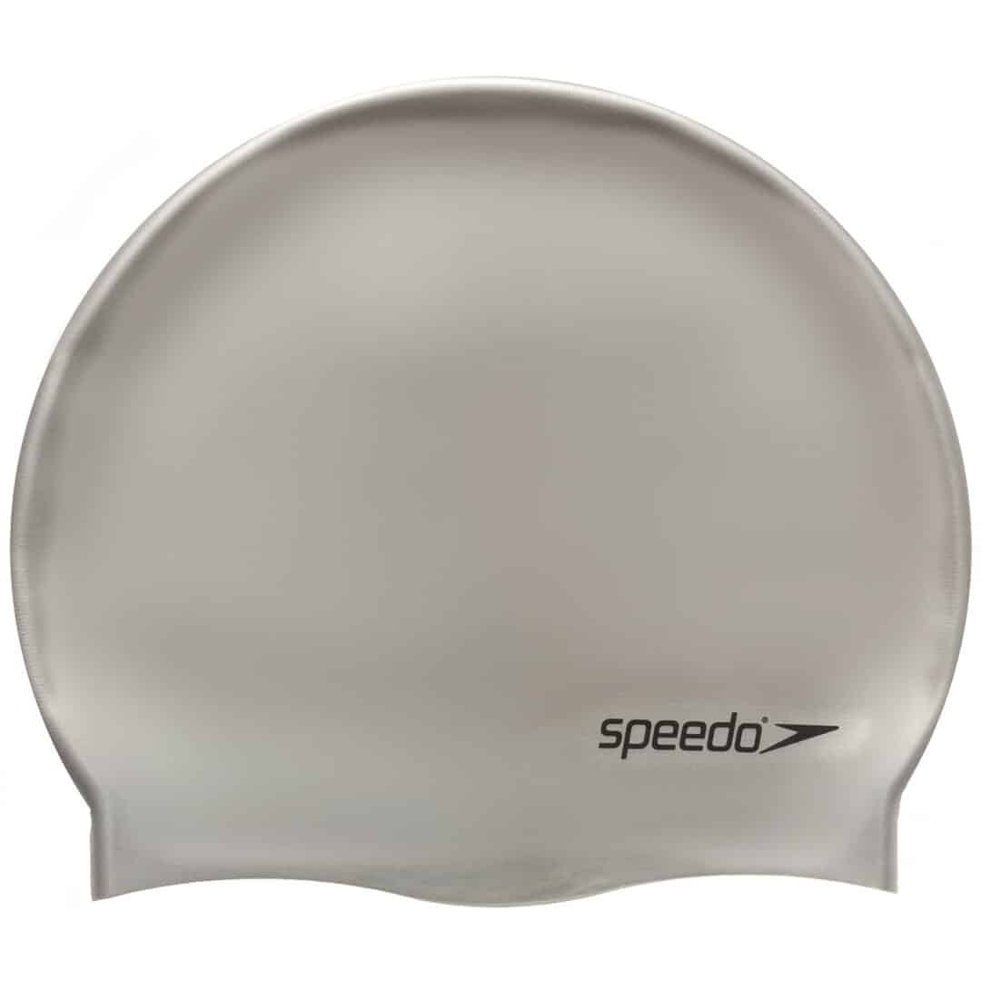 Speedo platte siliconen badmuts zilver p12 709911181