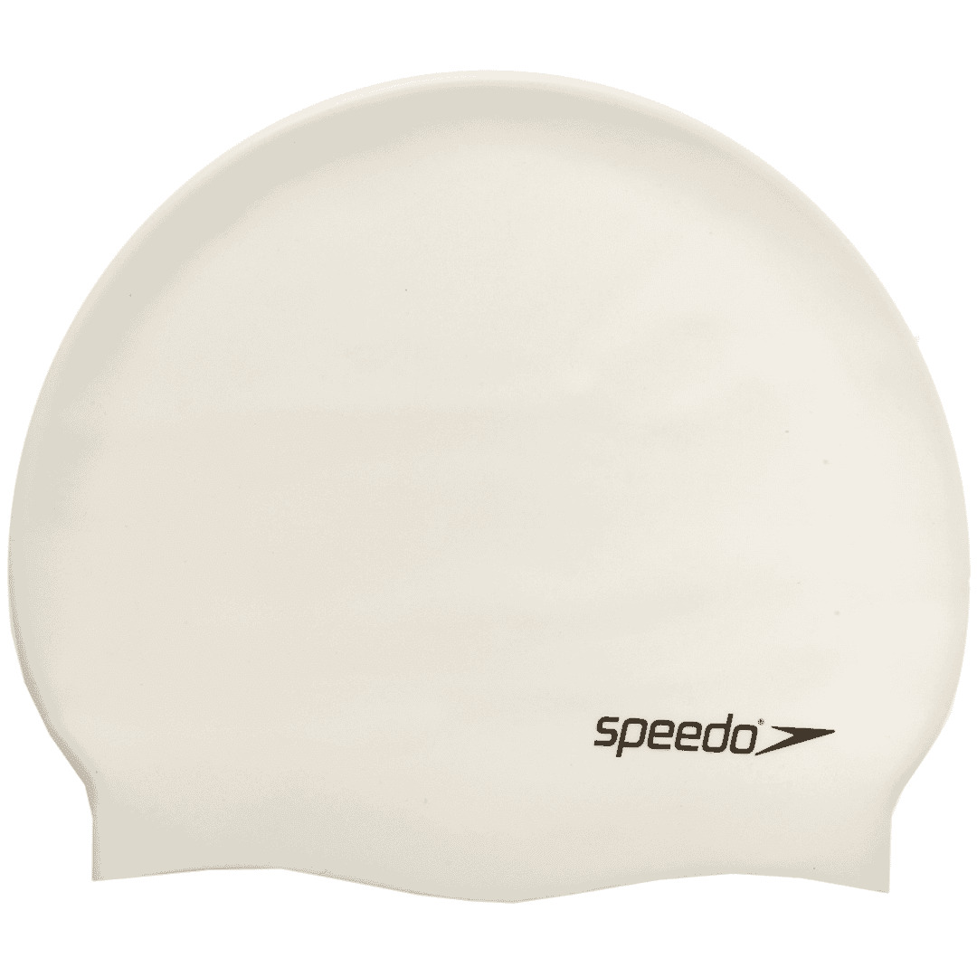 Speedo platte siliconen badmuts wit p12 afbeelding