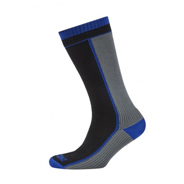 SealSkinz Thick Mid Length Sock zwart grijs 1111407-004