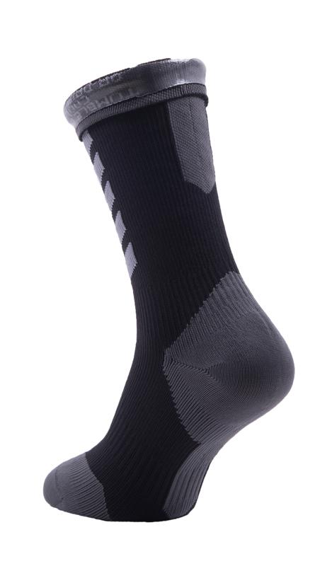 Sealskinz MTB mid mid hydrostop fietssokken zwart/grijs 111161705-010