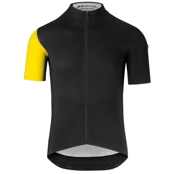 Assos SS.cento evo8 korte mouw fietsshirt zwart/geel heren 112026233