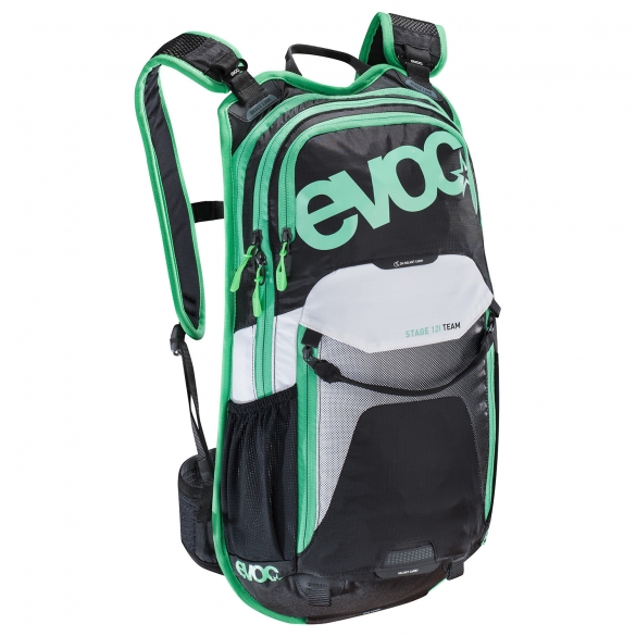 EVOC Stage team 12 liter rugzak zwart/groen 100204106