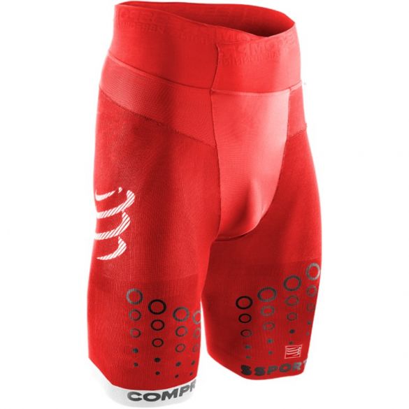 Compressport Trail running short v2 compressie short rood SHTRV2-3150