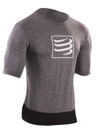 Compressport Training t-shirt grijs heren TSTN-SS90
