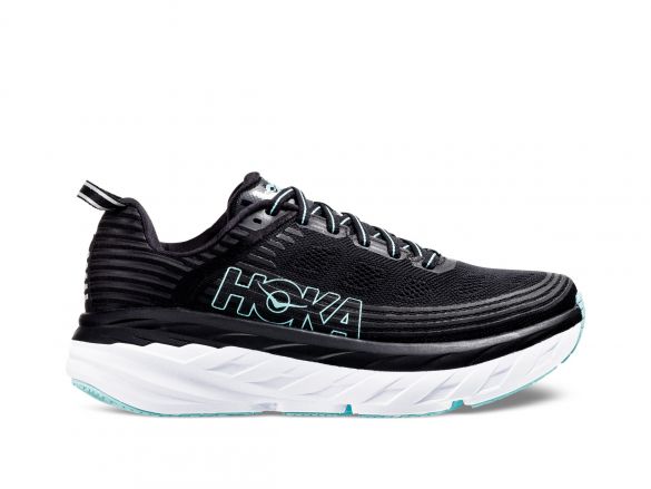 Hoka One One Bondi 6 hardloopschoenen zwart/wit dames 1019270-BASY-VRR