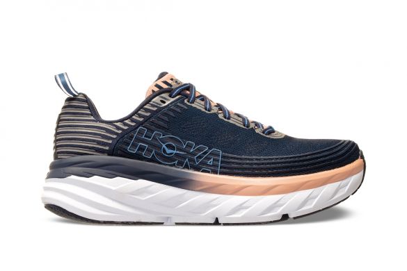 Hoka One One Bondi 6 hardloopschoenen indigo/roze dames 1019270-MIDP-VRR