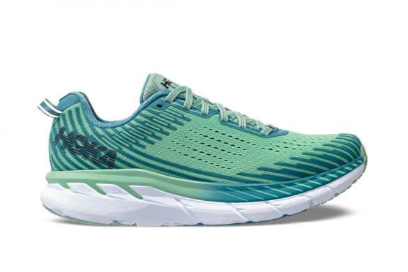 Hoka One One Clifton 5 hardloopschoenen groen dames 1093756-LSMB-VRR