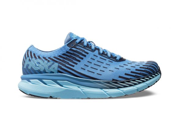 Hoka One One Clifton 5 Knit hardloopschoenen blauw/paars dames 1094310-AMIN